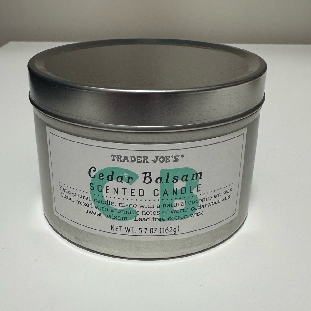 Trader Joe’s cedar balsam candle never used!